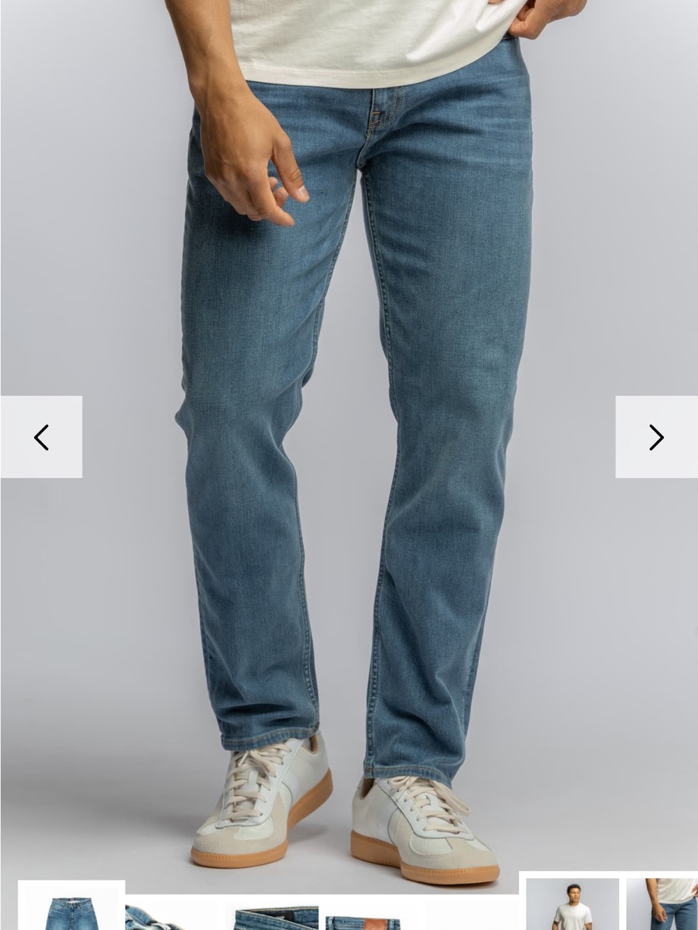 Men's Blue Revtown Sharp Straight-Leg Jeans